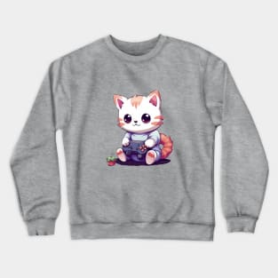 Gamer Cat Crewneck Sweatshirt